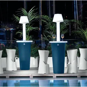 LYXO stoliki wysokie podświetlane LED