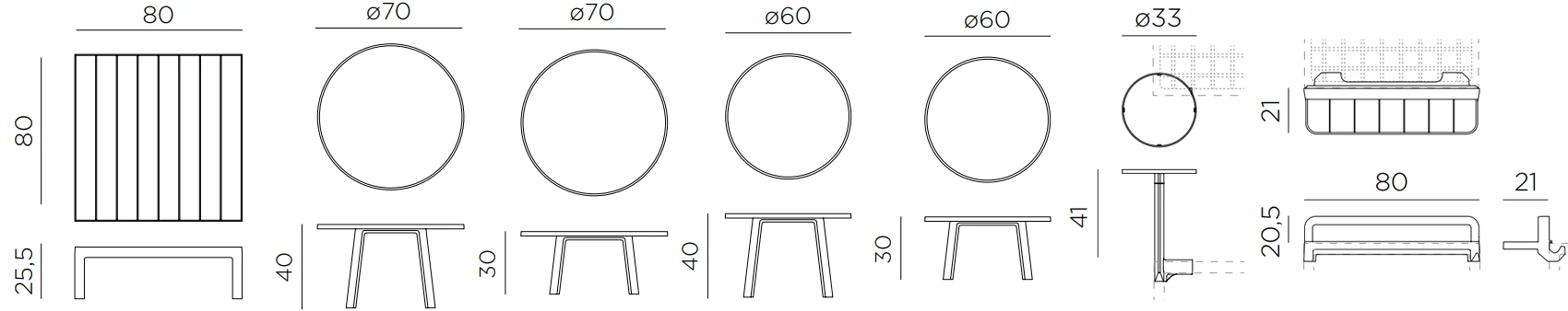 Stoliki kawowe do narożnika Maximo