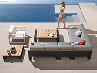 Szary narożnik ogrodowy