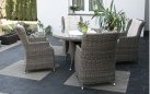 komplet mebli stołowych na taras stół 135 cm wysokie fotele