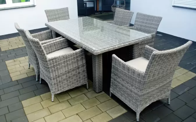 komplet obiadowy 6os. ogrodowy nicobar 185