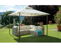 MAUNA Stylowy namiot ogrodowy 3×3 m z konstrukcją stalową i tkaniną poliestrową ecru