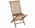 składane krzesło z drewna teakowego z opcjonalną poduszką