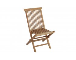 składane krzesło z drewna teakowego z opcjonalną poduszką