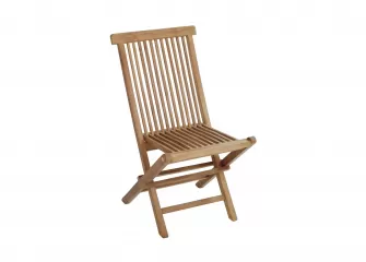 składane krzesło z drewna teakowego z opcjonalną poduszką