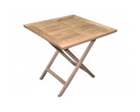 kwadratowy składany stół ogrodowy teakowy 80x80 cm