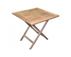 kwadratowy składany stół ogrodowy teakowy 80x80 cm