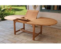 Stół ogrodowy ALICUDI 180/240×120 rozkładany z drewna teak na taras lub patio