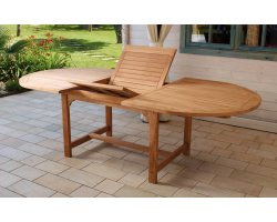 Stół ogrodowy ALICUDI 180/240×120 rozkładany z drewna teak na taras lub patio