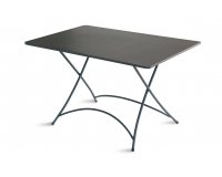 SINNA 120x70 Składany stół ogrodowy metalowy antracytowy dla 4 osób