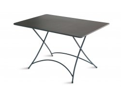 SINNA 120x70 Składany stół ogrodowy metalowy antracytowy dla 4 osób