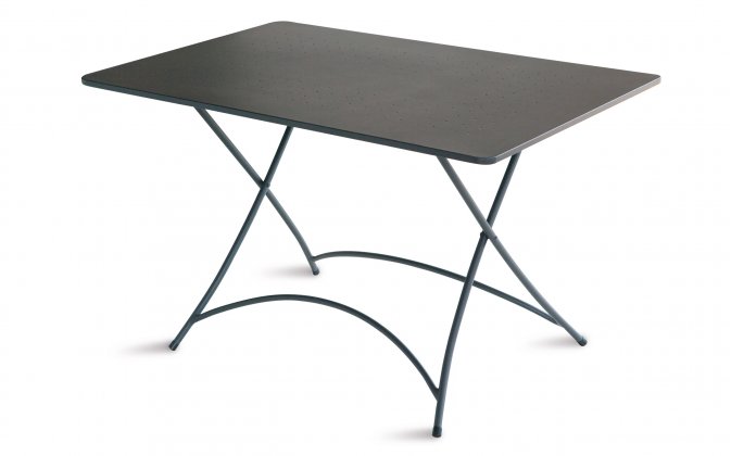 SINNA 120x70 Składany stół ogrodowy metalowy antracytowy dla 4 osób