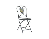 Składane krzesło stalowe retro kawiarniane MANGU mozaika