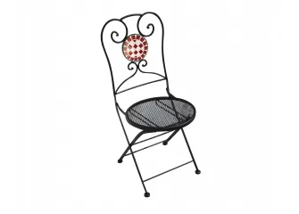 krzesło rozkładane z mozaiką