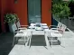 biały komplet stołowy ogrodowy z fotelami TODOS