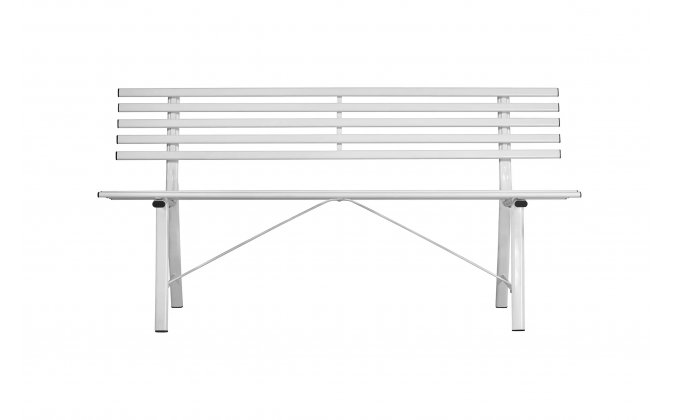 Ławka ogrodowa GALLIPOLI 150×60 ze stali kremowa