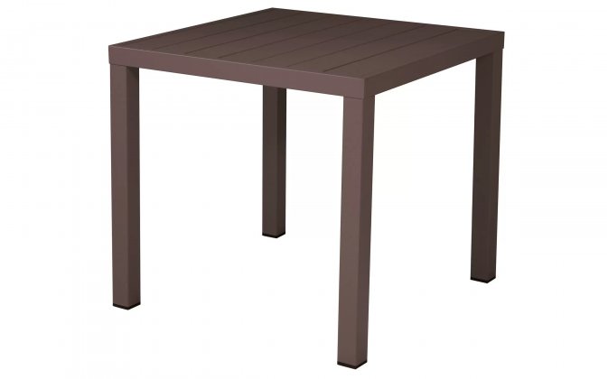 Stół kwadratowy ogrodowy do kawiarni 80x80 cm MIRANTE kolor TABACCO