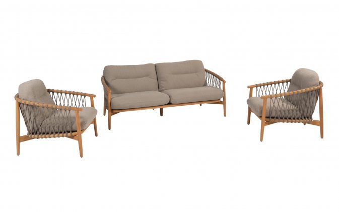 Meble ogrodowe na taras ekskluzywne teak NORA 4SO