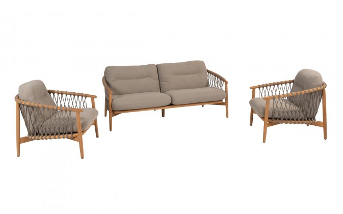 Meble ogrodowe na taras ekskluzywne teak NORA 4SO