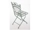 krzesło metalowe retro ogrodowe zielony antyczny