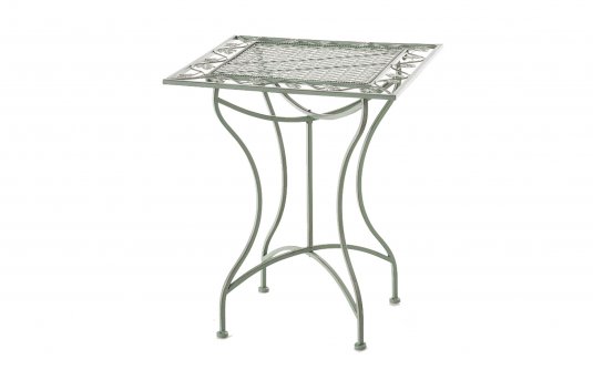 kwadratowy stół stylowy metaloplastyka jasnozielony ANTONIO 60x60