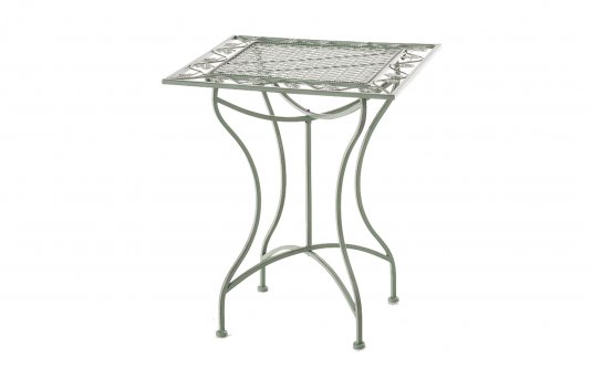 kwadratowy stół stylowy metaloplastyka jasnozielony ANTONIO 60x60