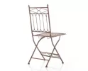 składane krzesło retro brązowy antyczny