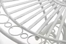 BIAŁY ANTYCZNY Okrągły stolik prowansalski śr. 70 cm HEREDIA metaloplastyka 