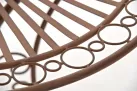 BRĄZOWY ANTYCZNY Okrągły stolik prowansalski śr. 70 cm HEREDIA metaloplastyka 