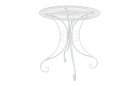 BIAŁY Okrągły stolik prowansalski śr. 70 cm HEREDIA metaloplastyka 