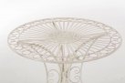 KREMOWY PATYNOWANY Okrągły stolik prowansalski śr. 70 cm HEREDIA metaloplastyka 