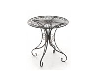 BRĄZ Okrągfły stolik prowansalski śr. 70 cm HEREDIA metaloplastyka 