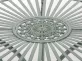 ZIELONY PATYNOWANY Okrągły stolik prowansalski śr. 70 cm HEREDIA metaloplastyka 