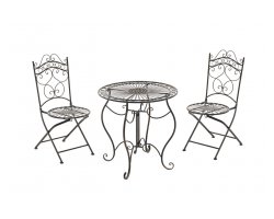 zestaw kawowy metaloplastyka brąz antyczny