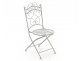 krzesło metaloplastyka biały patyna