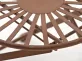 krzesło metaloplastyka brązowy patyna