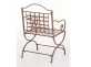 fotel klasyczny metalowy brązowy retro