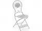 Składane krzesło metaloplastyka biały antyczny