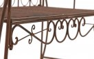  ławka ogrodowa metalowa klasyczny styl brązowy antyczny