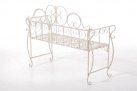 kremowa ławka ogrodowa stalowa metaloplastyka