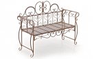 ława classic ogrodowa stalowa brązowy antyczny