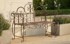 Ławka ogrodowa w klasycznym stylu metaloplastyka brązowy antyczny mendoza