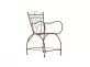 metalowy fotel retro brązowy antyczny