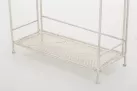 Kwietnik wysoki składany retro SARRA metalowy szuflady KREMOWY PATYNOWANY