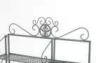 Kwietnik wysoki składany retro SARRA metalowy szuflady ZIELONY PATYNOWANY