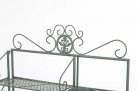 Kwietnik wysoki składany retro SARRA metalowy szuflady ZIELONY PATYNOWANY