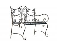 Rustykalna ławka metalowa metaloplastyka TAMACA kolor brąz metaliczny