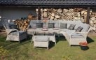 narożnik w kolorze jasnoszarym technorattanu