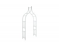 Łuk ogrodowy różany metalowy zielony z ozdobami