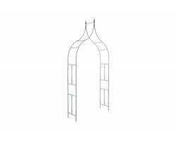 Łuk ogrodowy różany metalowy zielony z ozdobami